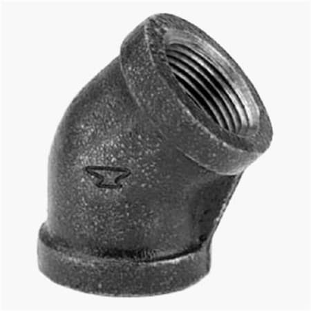Anvil 8700126306 1.25 in. Malleable Iron Pipe Fitting Black 45 Degree Elbow 261545